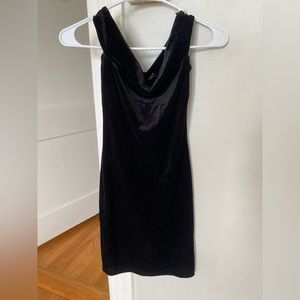 Black off the shoulder dress with shimmer